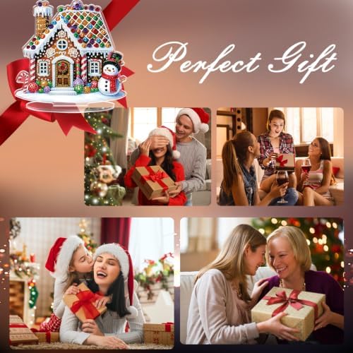 ARPADAMO Christmas Diamond Art Kits for Adults,Candy House Diamond Painting