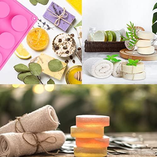 2pcs Round Silicone Molds 15 Cavity Cylinder Silicone Soap Mold | Silicone Soap Mold for Handmade Soap,Lotion Bars, Bath Bombs, Shower Steamer ,Shower Tablets,Beeswax,Candles
