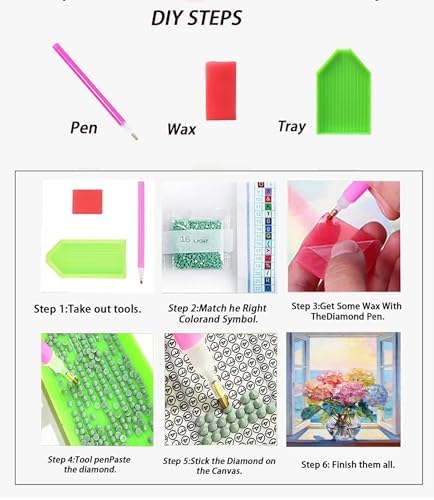APTDYIGL 5D Hydrangea Flower Diamond Painting Kits for Adults Beginner,DIY Flowers Diamond Art Kits for Adults,Round Full Drill Diamond Dots with Gem Art Kits,Home Wall Decor 12X16inch