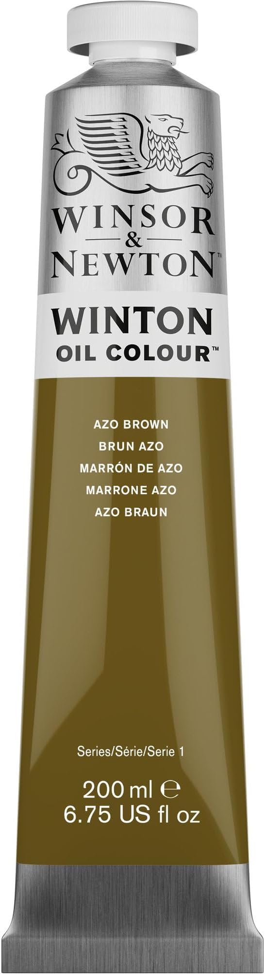 Winsor & Newton Winton Oil Color, 200ml, AZO Brown | Artist pigments, Durable, Lightfast, Permanent, Uniform Consistency, Great Pigment Load