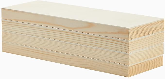 Bright Creations Unfinished Wood Canvas Boards - Boards for Crafting & Painting - Hanging Wood Sign & Wall Decor - 4 x 12 in, Pack of 6
