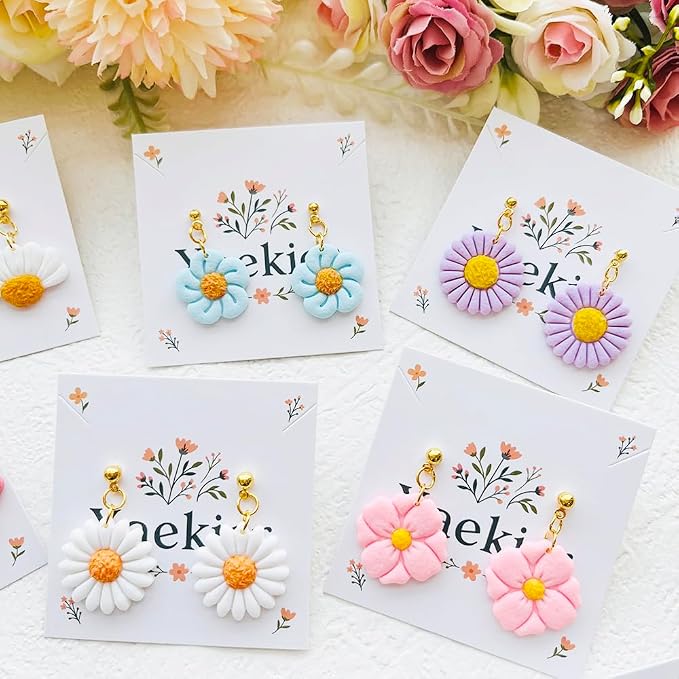 Flower Shape Polymer Clay Cutters Set – Molds and Clay Cutters for Polymer Clay, Floral Clay Earring Tools