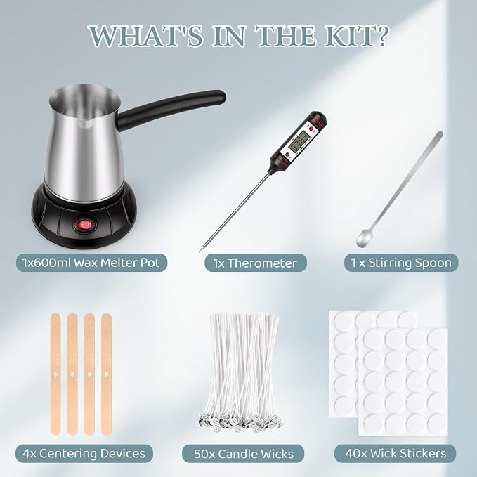 Aottom Wax Melter for Candle Making - Stainless Steel Candle Wax Melter Pot