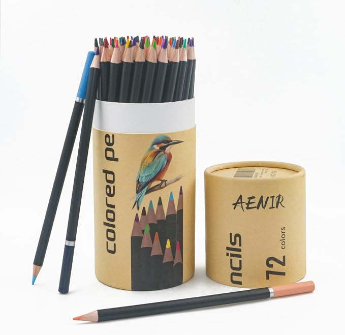 Aenir Colored Pencils for Adults, 72-Color Pencils for Adult Coloring Books | Soft Oil-Based Adult Coloring Pencils for Sketching, Drawing, Blending & Shading; Art Supplies for Artists, Beginners & Teens
