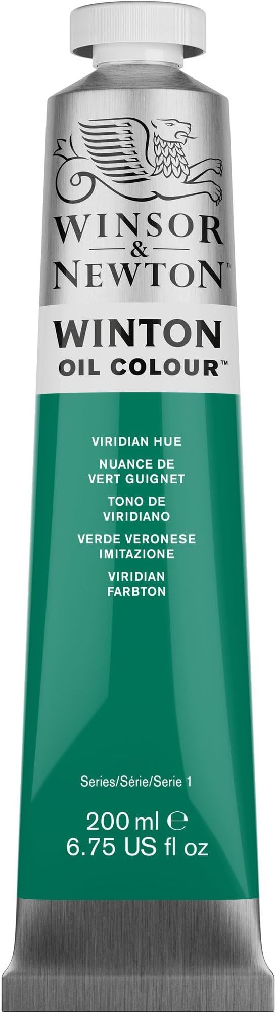 Winsor & Newton Winton Oil Color, 200ml Tube, Viridian Hue | High-quality pigments, Durable, Lightfast, Permanent, Uniform Consistency, Great Pigment Load