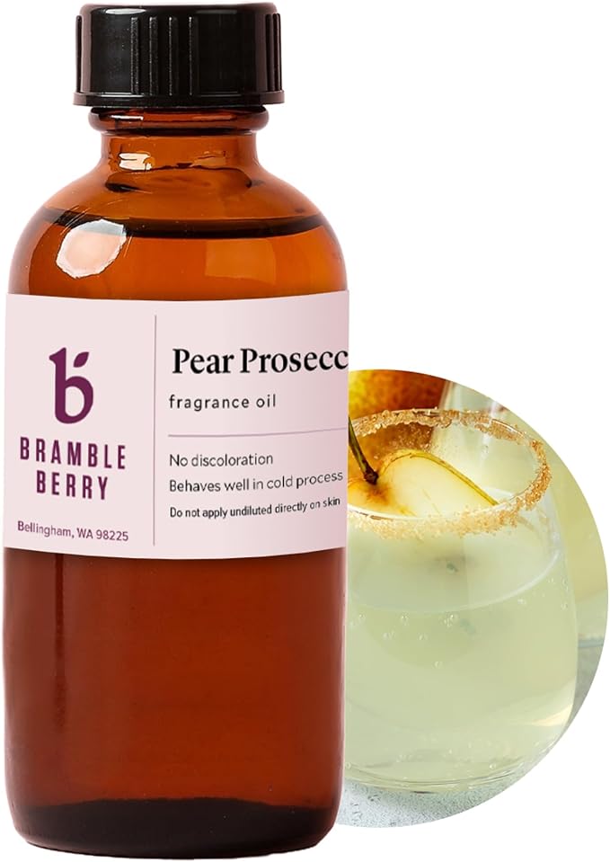 Bramble Berry Pear Prosecco Sparkling Fruit & Wine Scent for Soap Making, Candles, Lotion, Bath Bombs & Perfume | Skin Safe, Vegan, Paraben & Phthalate Free, DIY Craft Essential