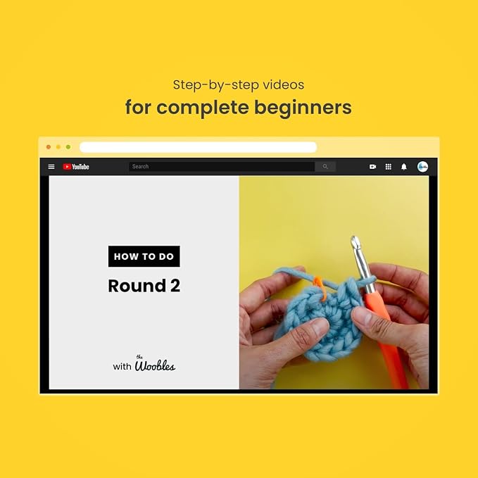 The Woobles Peanuts Snoopy Crochet Kit for Beginners | As seen on Shark Tank, Officially licensed Peanuts Snoopy: Easy Peasy Yarn, hook, safety eyes, stuffing, video tutorials
