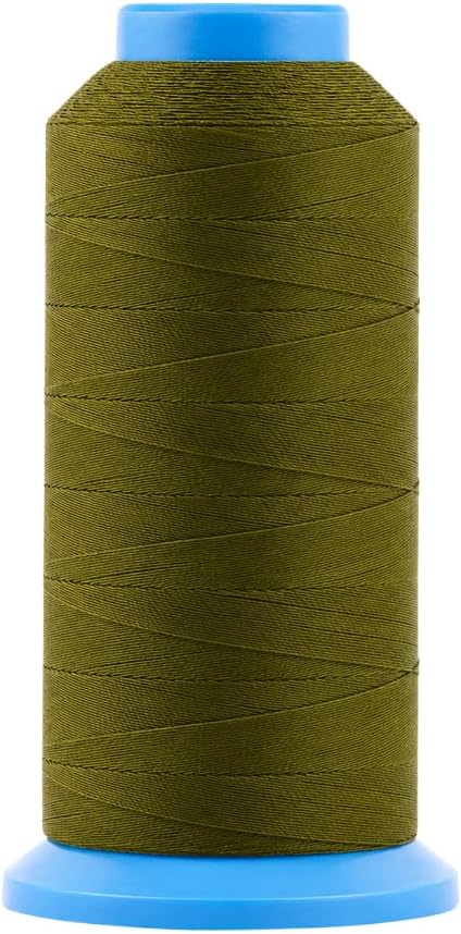 Mandala Crafts SZ 69 210D T70 Black Olive Green Bonded Nylon Thread 6000YDs