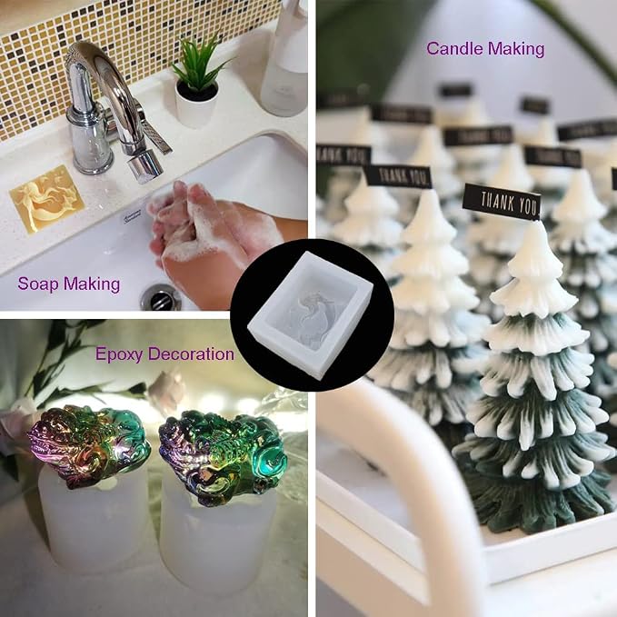 Silicone Soap Molds Kit l Soap Making Supplies l Moldes de Silicona para Resina l Candle Making Silicone Molds (The Virgin Mary 12280)