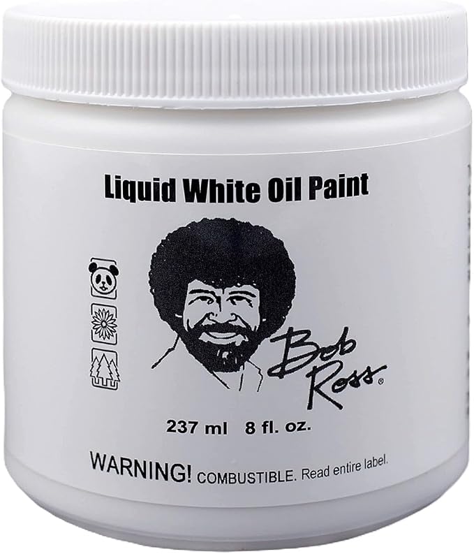 Bob Ross Liquid White Oil Paint, 237ml jar (750006207)
