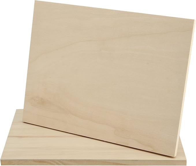 MANCHAP 12 Pack 9 x 12 Inch Wood Canvas Panels, Unfinished Cradled Painting Panel Boards, Artist Canvas for Painting, Encaustic Art, Wood Burning, Pouring, Crafts