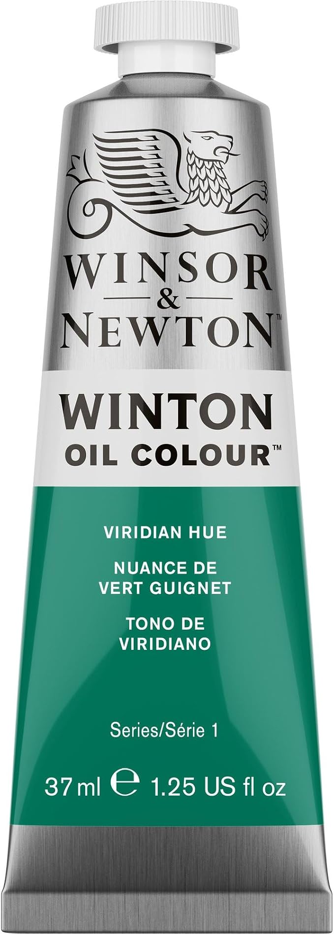 Winsor & Newton Winton Oil Color, 37ml Tube, Viridian Hue | High-quality pigments, Durable, Lightfast, Permanent, Uniform Consistency, Great Pigment Load