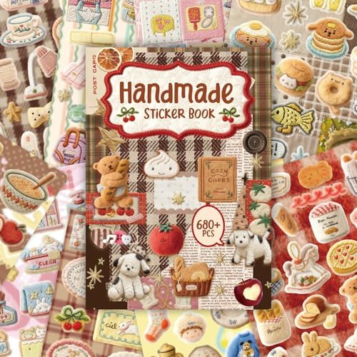 Japanese Embroidered Sticker Book Animal and Plant Theme Scrapbook Stickers