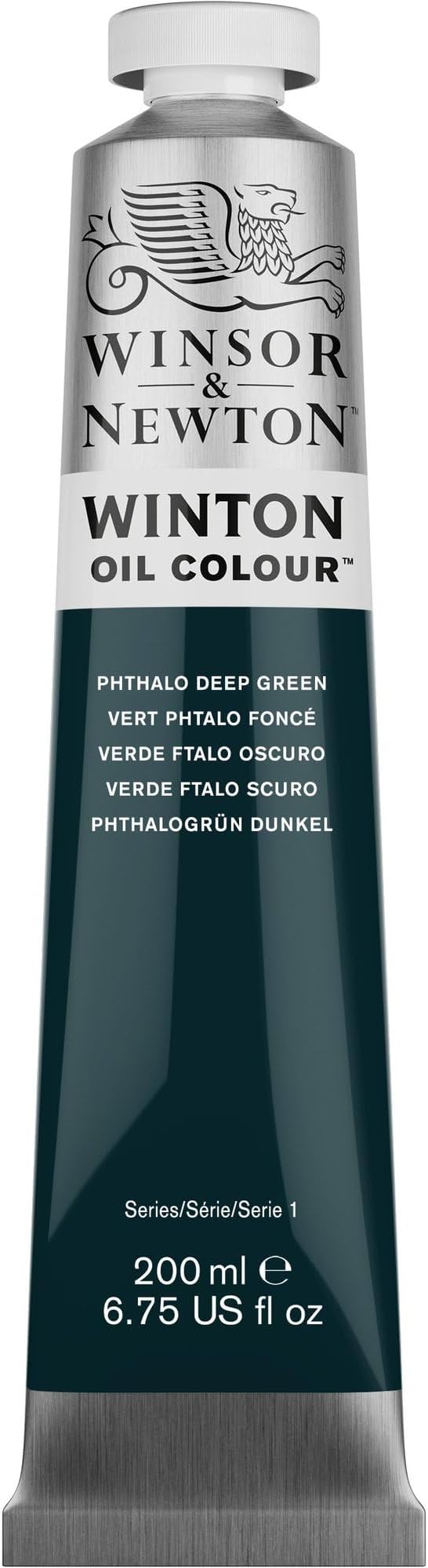 Winsor & Newton Winton Oil Color, 200ml Tube, Phthalo Deep Green | Artist pigments, Durable, Lightfast, Permanent, Uniform Consistency, Great Pigment Load