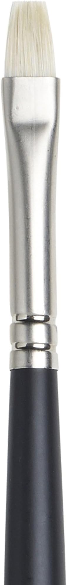 Winsor & Newton Artists' Oil Hog Paint Brush, Long Handle Size 3, Bright | Handcrafted with interlocked Chungking bristles; Have spring, stiff, & flagged allowing large amounts of colour to be carried