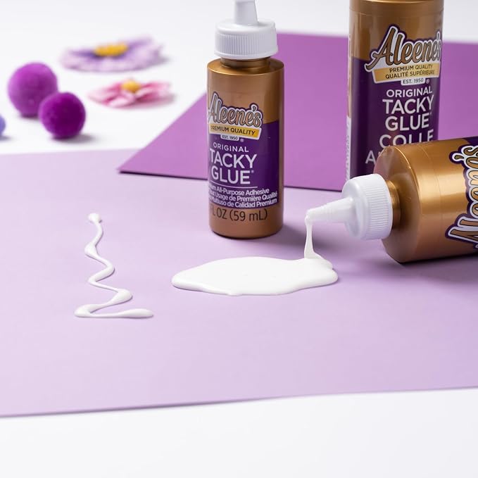 Aleene's Original Tacky Glue, Perfect for Crafts and DIY Projects, Dries Fast and Clear, 16 fl oz 3-Pack