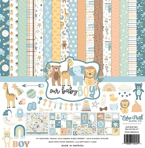 Echo Park Collection Kit 12"X12" - Our Baby Boy