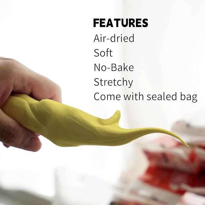 Air Dry Clay Lightweight, Flexible Modeling Clay for Adults Arts and Crafts