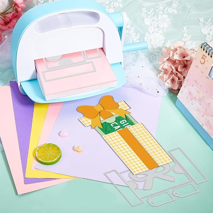 GLOBLELAND Gift Box Gift Card Holder Cutting Dies for Card Making Bow Gift Box Cut Die for DIY Scrapbooking Journal Embossing Paper Craft Decor