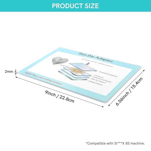 CYFUN DESIGN 5 Pieces 9x6inch Standard Adapter Pad for Sizzix Big Shot Machine, Thin Die Adapter for Die Cutting Machine Cutting Pads Shim to Create A Sandwich for Most Thinlits Wafer Thin Dies