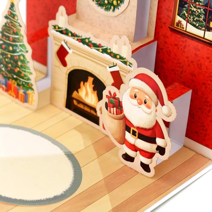 Katy Sue Santa & Friends Pop Up Christmas Card Making Kit. Makes Eight 5 x 7 Inch Christmas Cards. Kit Contains Cards, Pop Up Inserts, Envelopes, Instructions & Embellishments.
