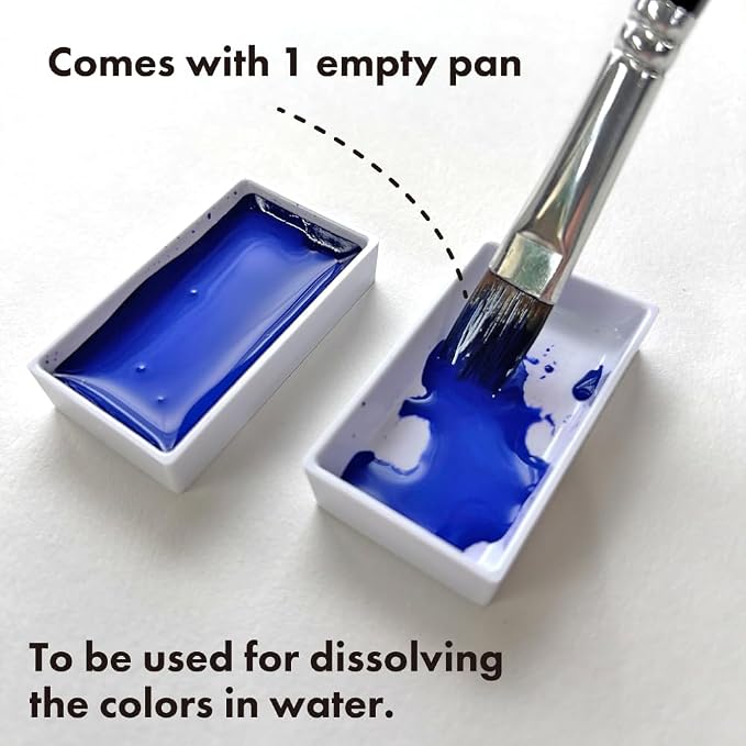 Kuretake Gansai Tambi GRANULATING COLORS 3, 5 Color Set, Made in Japan