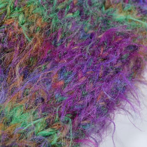 Artisanal Yarn Collection Multifiber Fancy Yarn for Knitting Crocheting Crafts DIY, Set of 3 Rolls(114 Starry Night Vines)