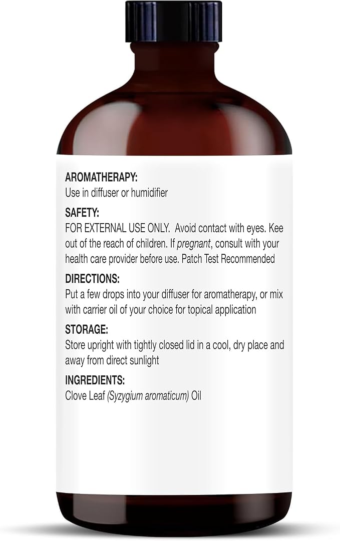 Majestic Pure Clove Essential Oil for Diffuser - 4 Fl Oz | 100% Pure & Natural Essentials Oils for aromatherapy, massage blends and DIY home fragrance projects and room sprays