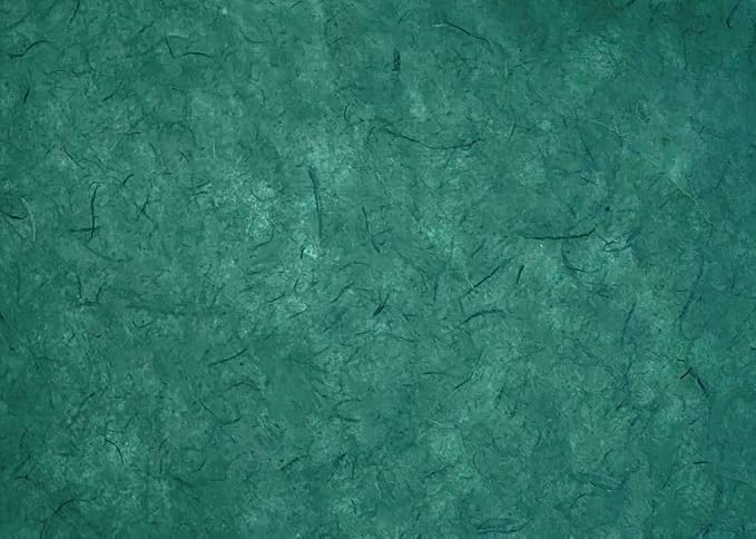 A5 50 Sheets Natural Fiber Mulberry Tree Mulberry Paper Sheets Art Tissue Washi Paper Design Craft Art Origami Suppliers Card Making 8.3" x 5.8". (Green Tone, A5)