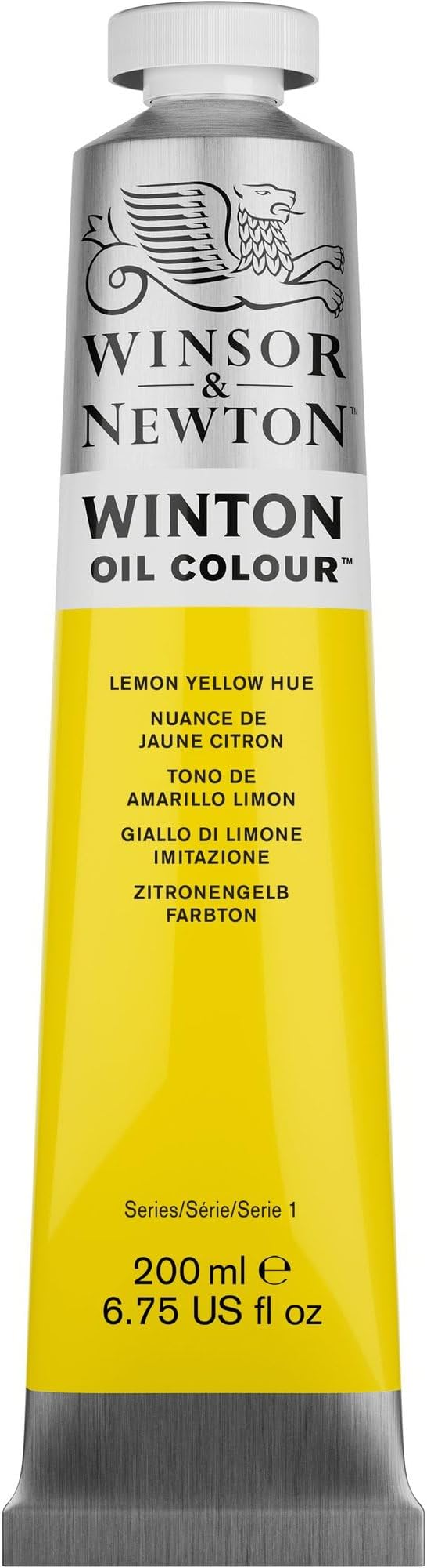 Winsor & Newton Winton Oil Color, 200ml Tube, Lemon Yellow Hue | High-quality pigments, Durable, Lightfast, Permanent, Uniform Consistency, Great Pigment Load