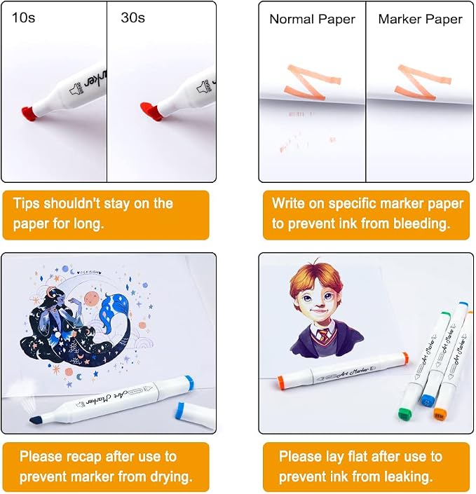 Shuttle Art 280 Colors Dual Tip Alcohol Based Art Markers, 279 Colors Permanent Marker Plus Colorless Blender, Micro-tip Pens, White Highlighter Pens, Marker Bag with Holders for Kids Adult Coloring