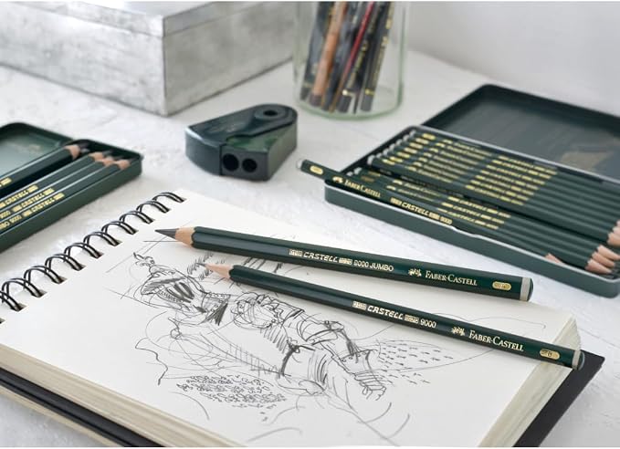 Faber-Castell - Castell 9000 Art Set Pencil (Pack of 6), Green