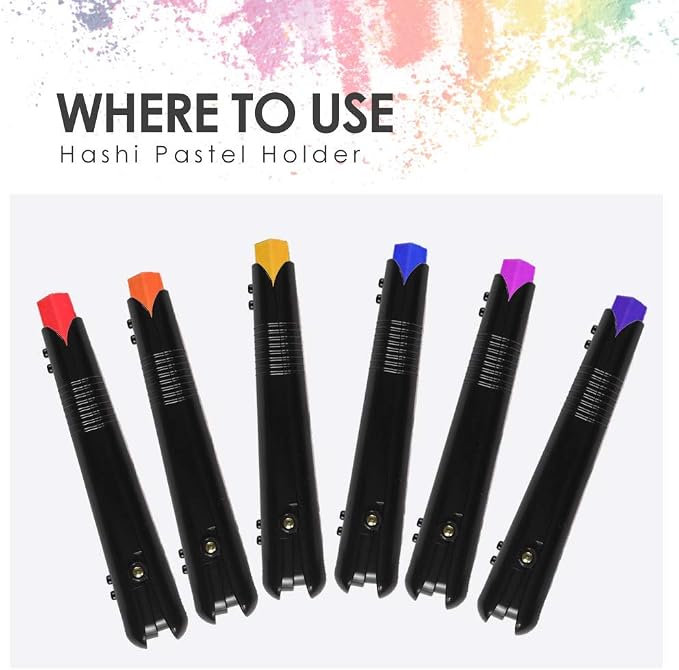 HA SHI Adjustable Pastel Holder, 2 Pack, Stick Extender for Soft Pastels