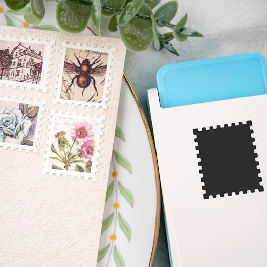 BAOFALI 3Pcs/Set Stamp Punch, 0.6 x 0.5 inch, 1 x 0.8 Inch, 1.5 x 1.2 inch Rectangular Stamps Punch, Lever Craft Hole Cutter Puncher, Paper Punches for Journaling Crafting DIY Scrapbooking Crafts