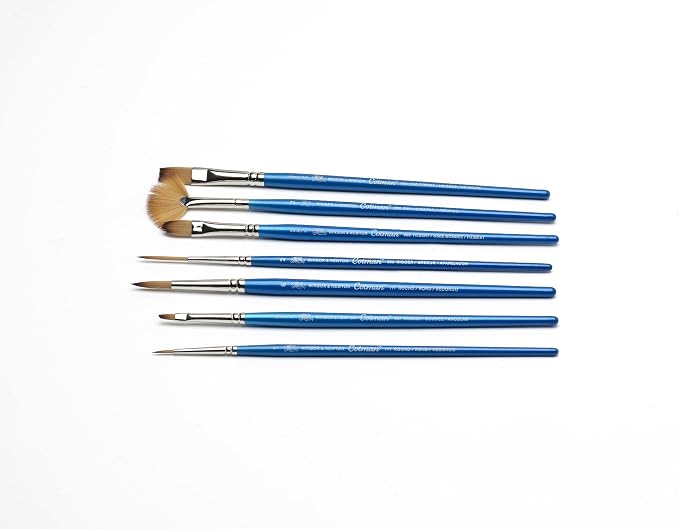 Winsor & Newton Cotman Brush Set, 7-Piece, Round, Rigger & Multi-Shape