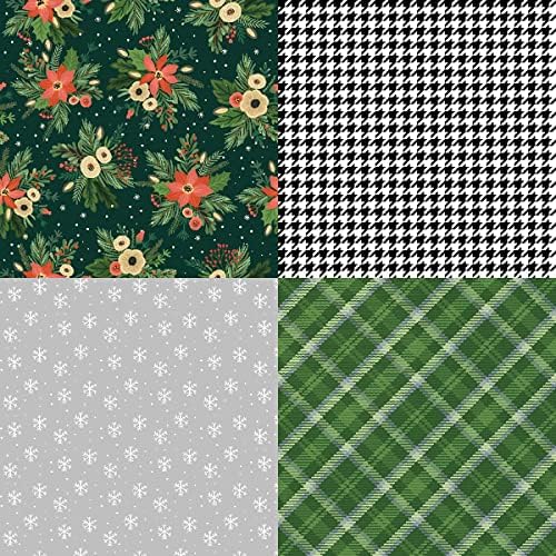 YASMEN Scrapbook Paper Pad 6"×6" - 24 Sheets Christmas Scrapbooking Supplies Kit, Single-Sided Patterned Cardstock Pads for Card Making, Designer Planner Journals, Background Borders, Greeting Cards