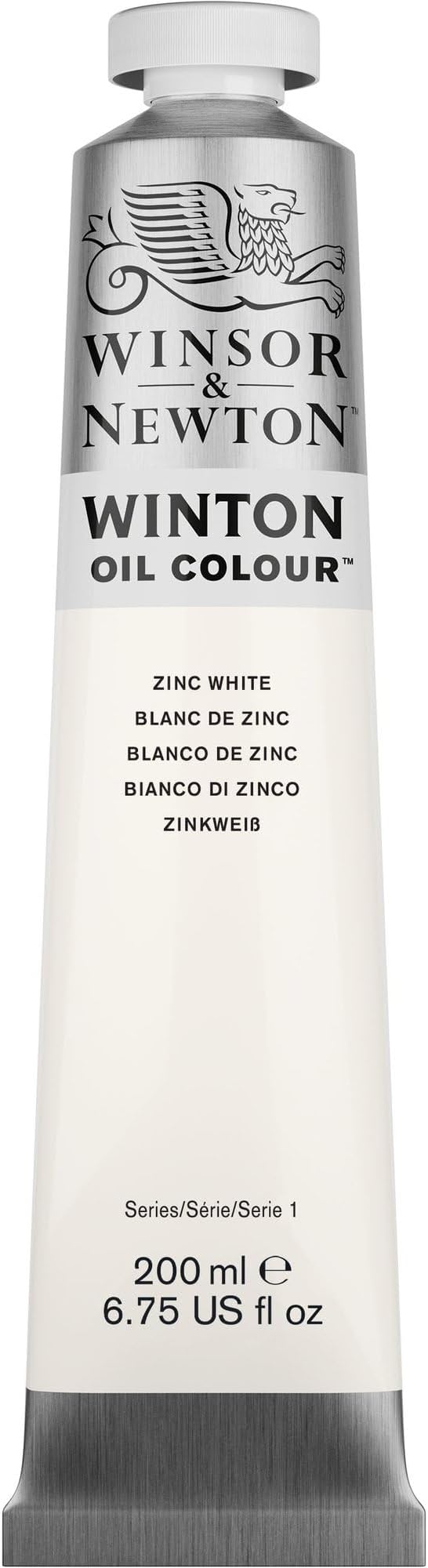 Winsor & Newton Winton Oil Color, 200ml Tube, Zinc White | High-quality pigments, Durable, Lightfast, Permanent, Uniform Consistency, Great Pigment Load
