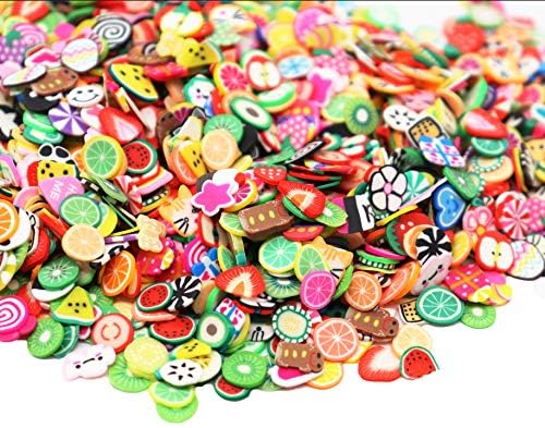 2000 Pcs Fruit Polymer Slices for Slime Nail Art Charms DIY Crafts