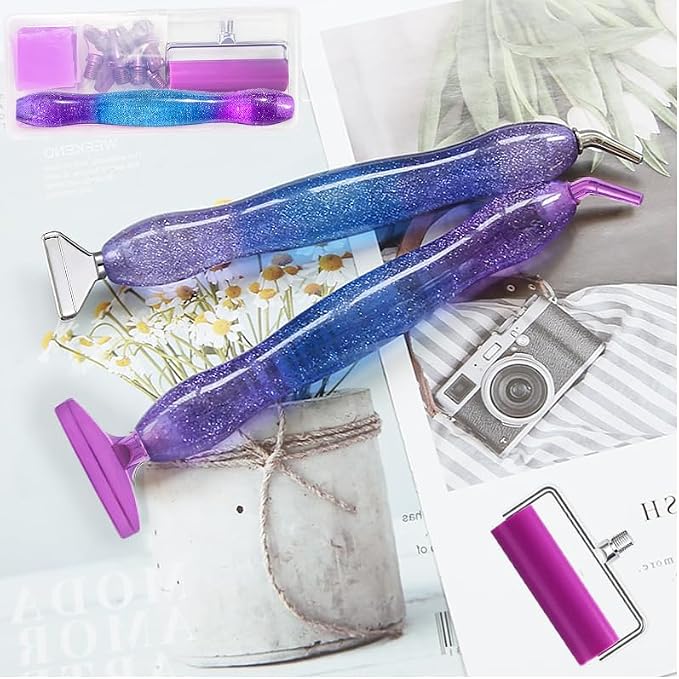Diamond Art Pens Tools Diamond Painting Accessories Kits with Screw Metal Tip Roller Diamond Painting Pen Bead Dot Drill Pens for Diamond Art Craft Nail