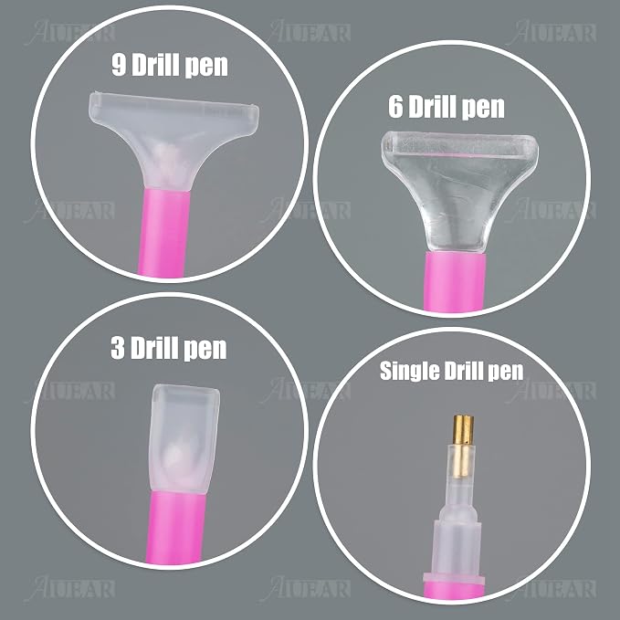 AUEAR, 8 Pack 5D Art Embroidery Pen Set Tools for DIY Craft Decoration