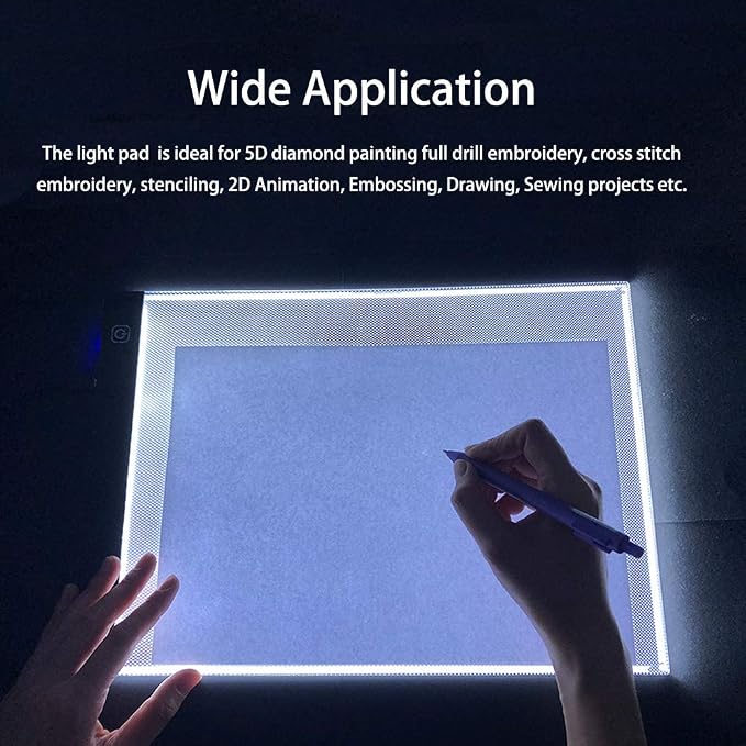 A4 Light Pad for Diamond Painting, Diamond Art Light Board, USB Powered