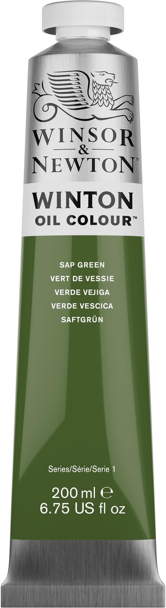 Winsor & Newton Winton Oil Color, 200ml Tube, Sap Green | High-quality pigments, Durable, Lightfast, Permanent, Uniform Consistency, Great Pigment Load