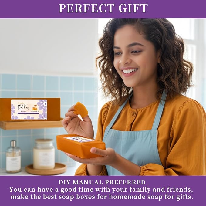 Honey Soap Base,Melt and Pour Soap Base,SLS/PEG Free,Easy Cutting 5.2 LB