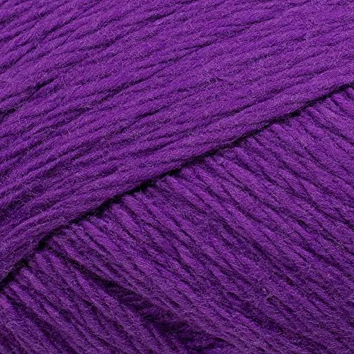Craft County 100% Cotton Yarn Medium (Size 4) – Weaving, Knitting, and Crochet – Purple (120 Yards)