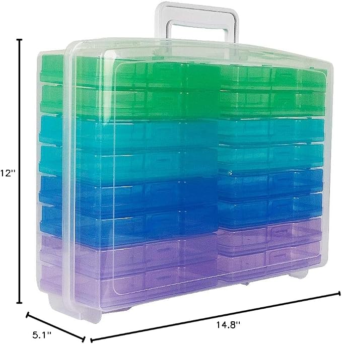 novelinks Photo Storage Box and 16 Inner 4" x 6" Photo Storage Containers