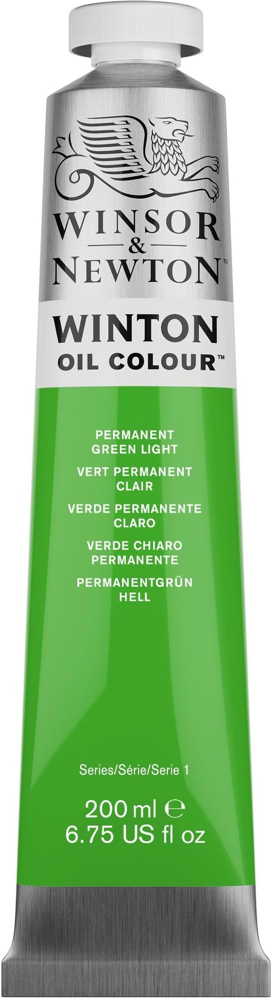 Winsor & Newton Winton Oil Color, 200ml Tube, Permanent Green Light | High-quality pigments, Durable, Lightfast, Permanent, Uniform Consistency, Great Pigment Load