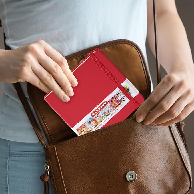 5x5 Pocket Sketch Book,80gsm Hardcover Art Sketchbook for Drawing Journal