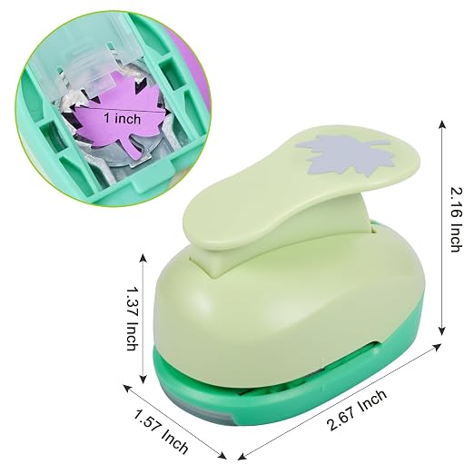 UCEC Maple Leaf Punch 1 Inch Hole Punch for Paper Crafting Scrapbooking
