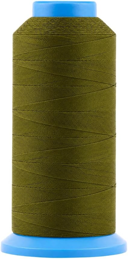 Mandala Crafts SZ 69 210D T70 White Olive Green Bonded Nylon Thread 6000YDs