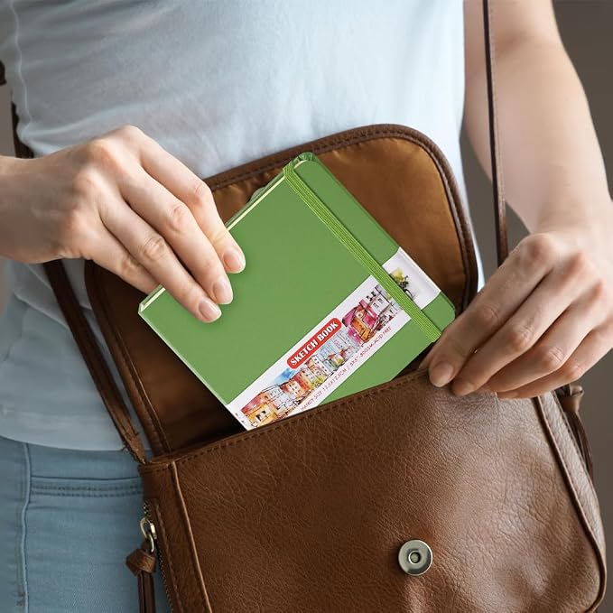 5x5 Pocket Sketch Book,80gsm Hardcover Art Sketchbook for Drawing Journal